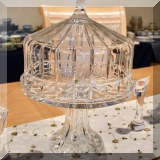 G07. Shannon Crystal cake stand with cover.